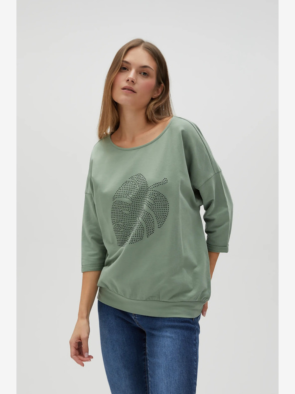 Moodo Felpa verde da donna Moodo