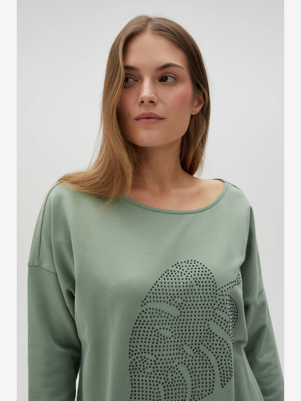 Moodo Felpa verde da donna Moodo