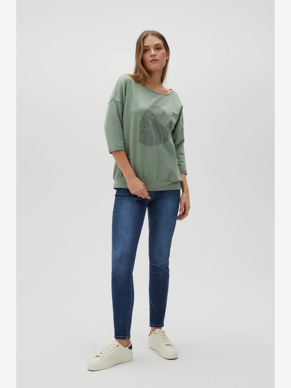 Moodo Felpa verde da donna Moodo