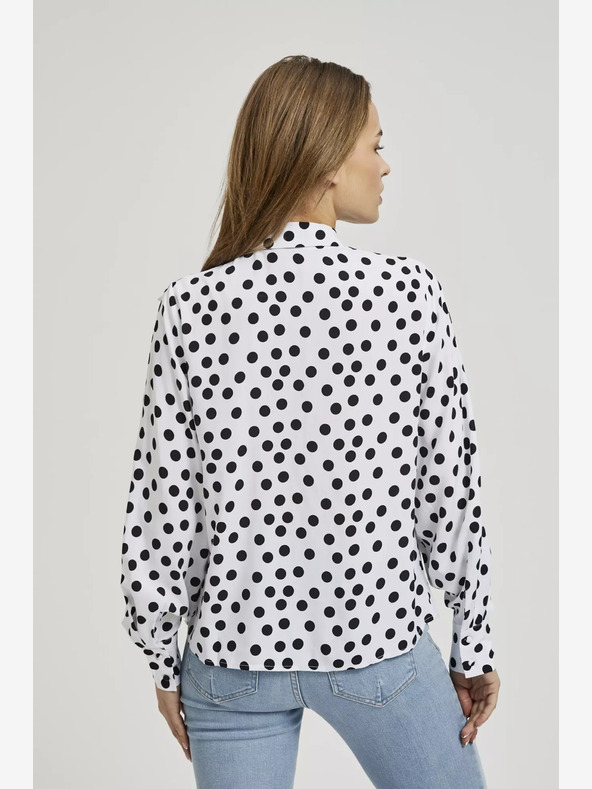 Moodo Camicia a pois bianca e nera da donna Moodo
