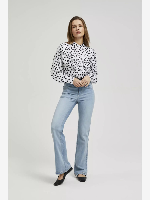 Moodo Camicia a pois bianca e nera da donna Moodo