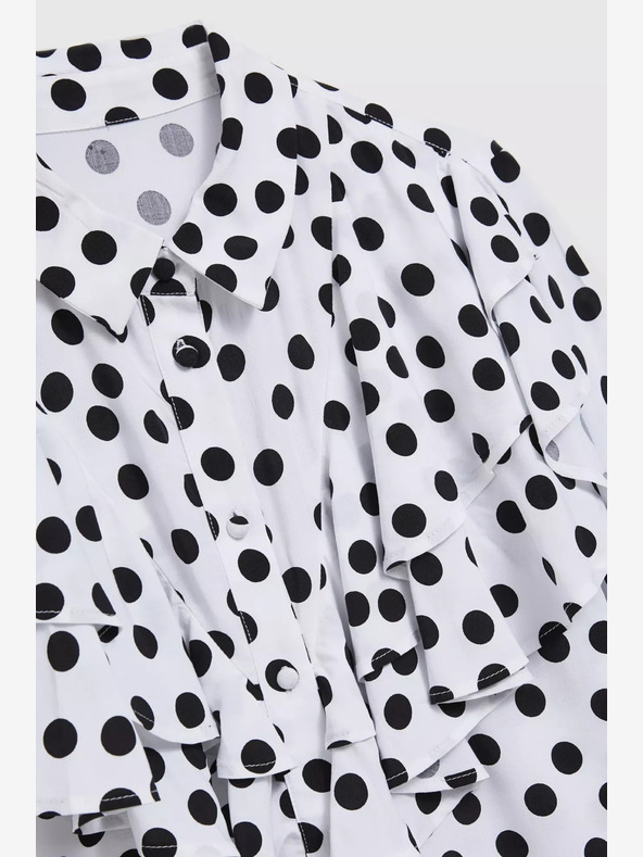 Moodo Camicia a pois bianca e nera da donna Moodo