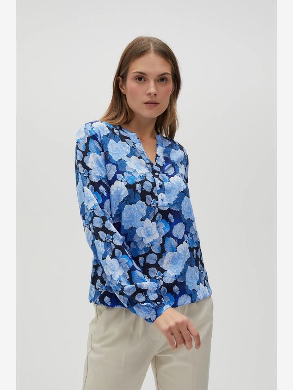 Moodo Camicetta floreale blu da donna Moodo