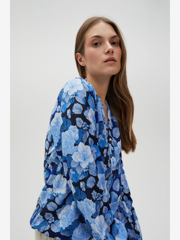 Moodo Camicetta floreale blu da donna Moodo