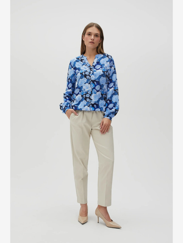 Moodo Camicetta floreale blu da donna Moodo