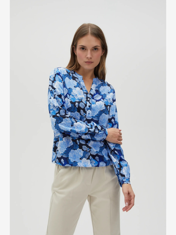 Moodo Camicetta floreale blu da donna Moodo