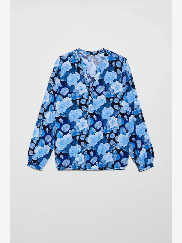 Moodo Camicetta floreale blu da donna Moodo