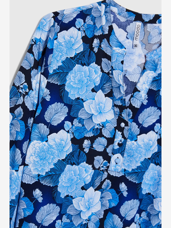 Moodo Camicetta floreale blu da donna Moodo