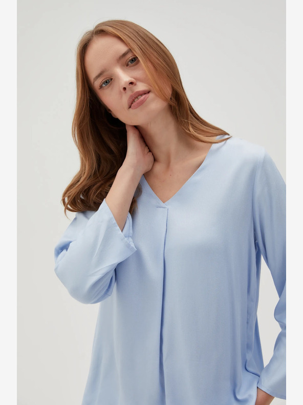 Moodo Camicetta da donna azzurra Moodo