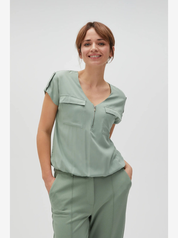 Moodo Camicetta da donna verde chiaro Moodo