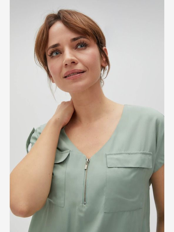 Moodo Camicetta da donna verde chiaro Moodo