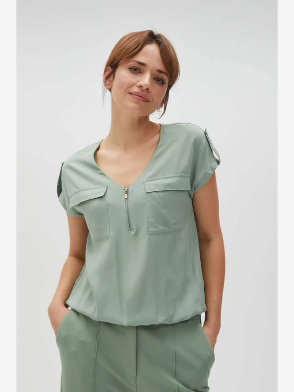 Moodo Camicetta da donna verde chiaro Moodo