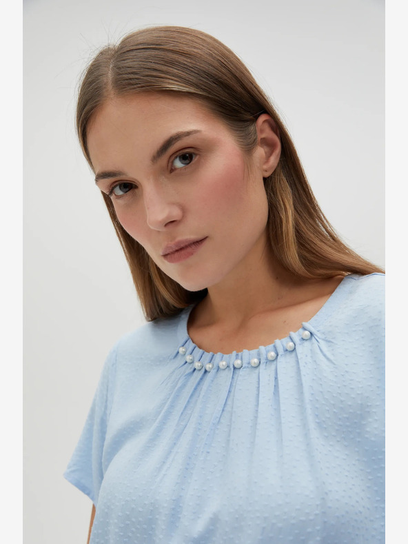 Moodo Camicetta da donna azzurra Moodo