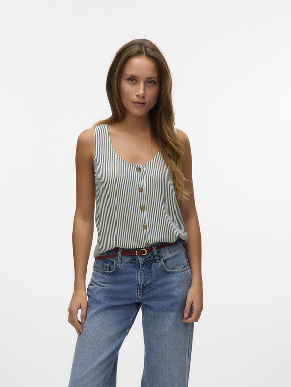 Vero Moda Camicetta a righe bianche e verdi Vero Moda donna BUMPY