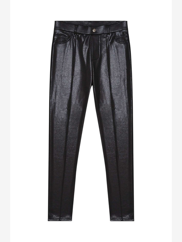 Moodo Leggings neri da donna lucidi Moodo