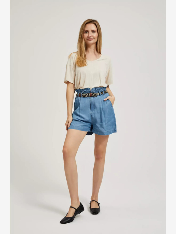 Moodo Pantaloncini in denim blu da donna Moodo