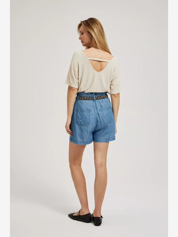 Moodo Pantaloncini in denim blu da donna Moodo