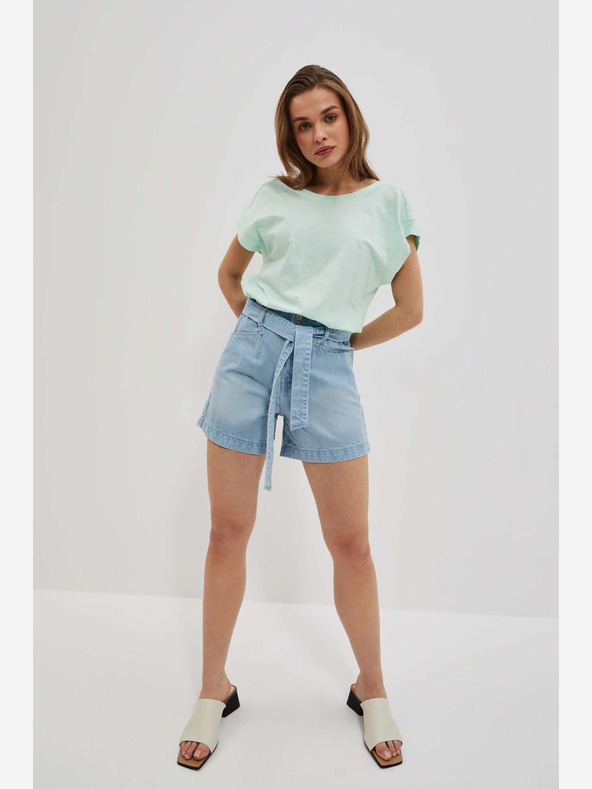 Moodo Pantaloncini in denim blu da donna Moodo