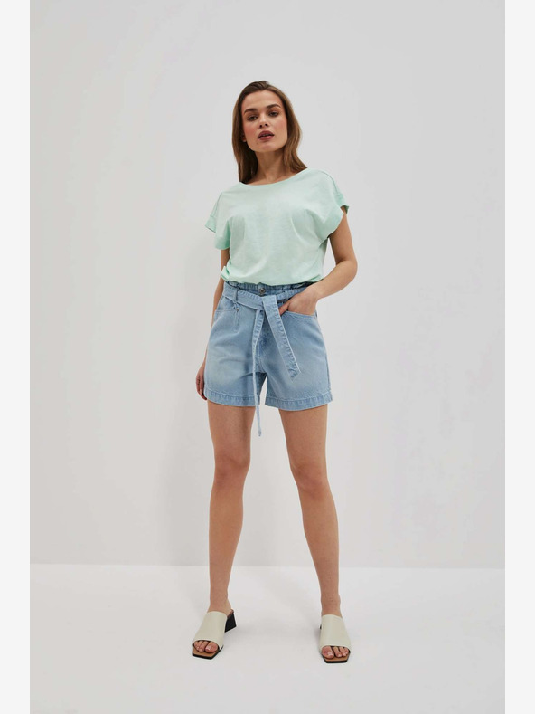 Moodo Pantaloncini in denim blu da donna Moodo