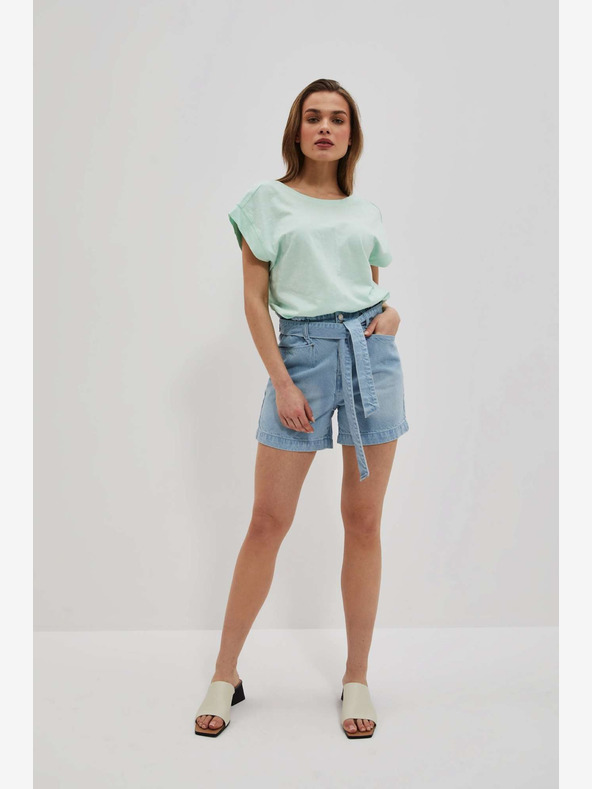 Moodo Pantaloncini in denim blu da donna Moodo