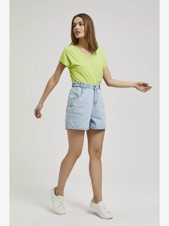 Moodo Pantaloncini di jeans blu chiaro da donna Moodo