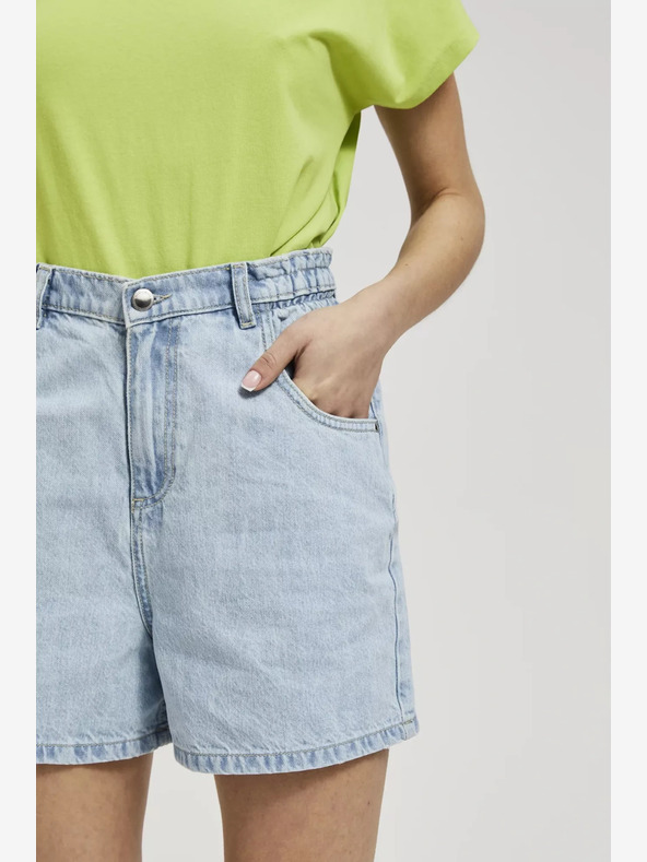 Moodo Pantaloncini di jeans blu chiaro da donna Moodo