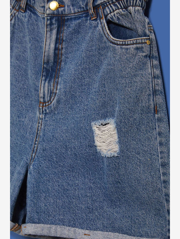 Moodo Pantaloncini in denim blu da donna Moodo