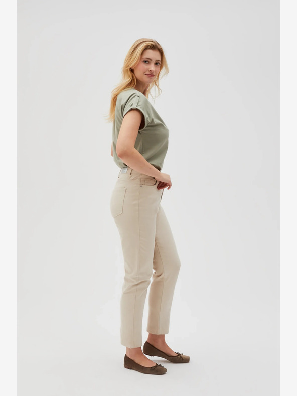 Moodo Pantaloni beige da donna Moodo