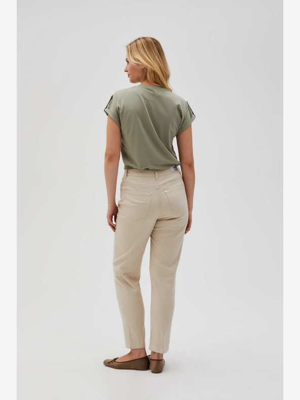 Moodo Pantaloni beige da donna Moodo
