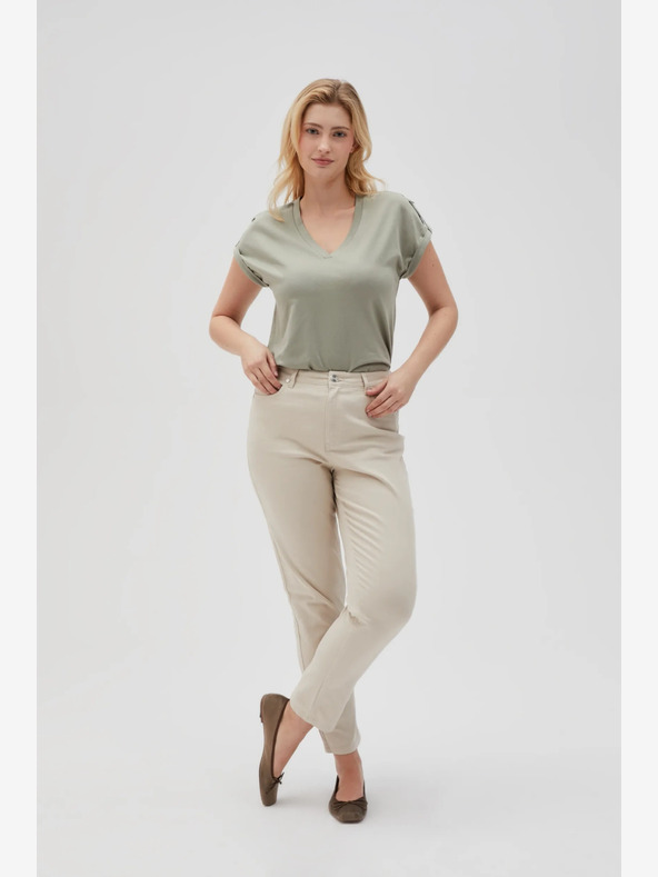 Moodo Pantaloni beige da donna Moodo