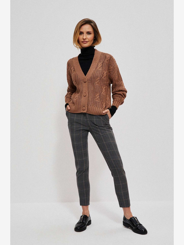 Moodo Pantaloni a quadri da donna grigi Moodo