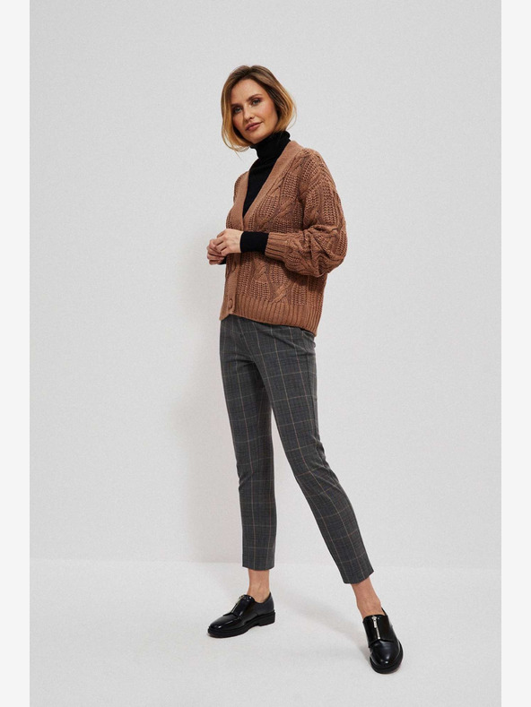 Moodo Pantaloni a quadri da donna grigi Moodo