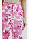 Moodo Pantaloni floreali rosa da donna Moodo