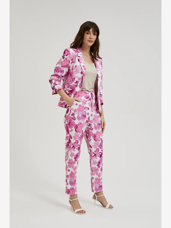 Moodo Pantaloni floreali rosa da donna Moodo