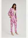 Moodo Pantaloni floreali rosa da donna Moodo