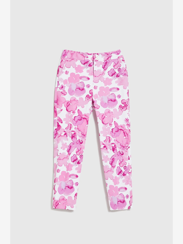 Moodo Pantaloni floreali rosa da donna Moodo