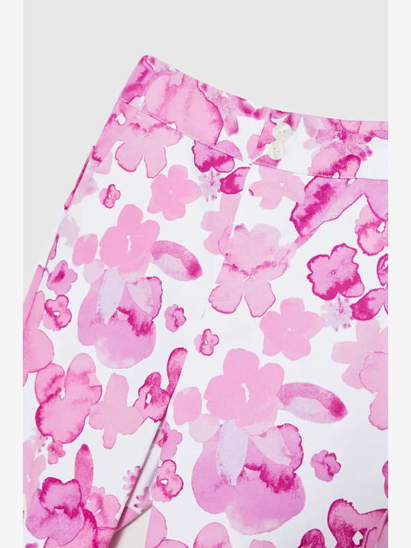 Moodo Pantaloni floreali rosa da donna Moodo