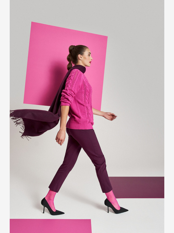 Moodo Pantaloni bordeaux da donna Moodo