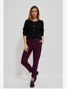 Moodo Pantaloni bordeaux da donna Moodo