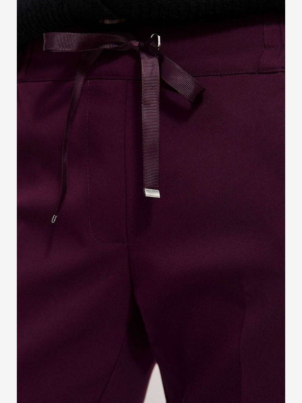 Moodo Pantaloni bordeaux da donna Moodo