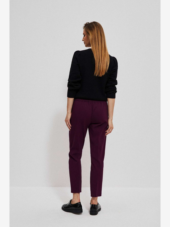 Moodo Pantaloni bordeaux da donna Moodo