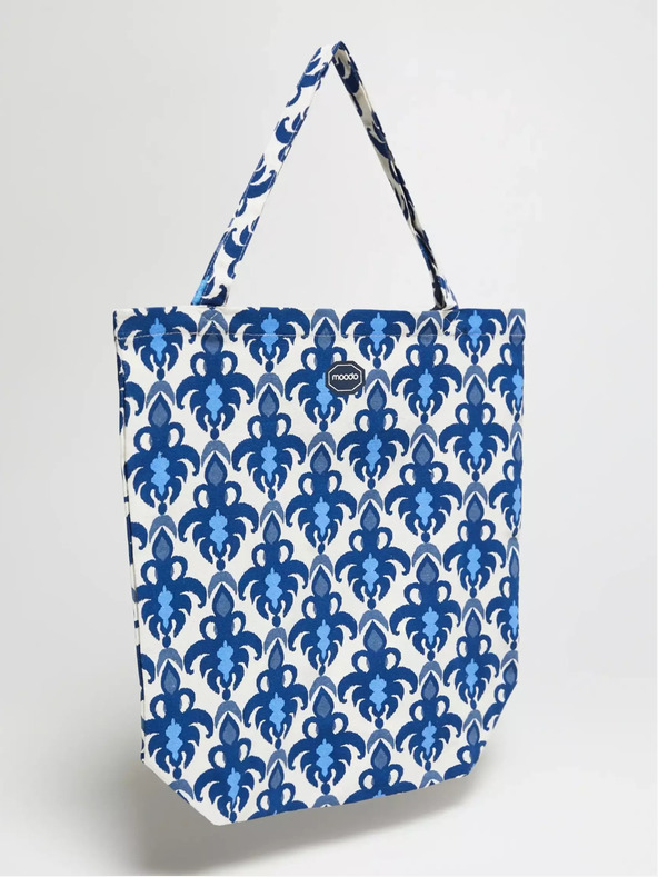 Moodo Borsa in cotone blu Moodo
