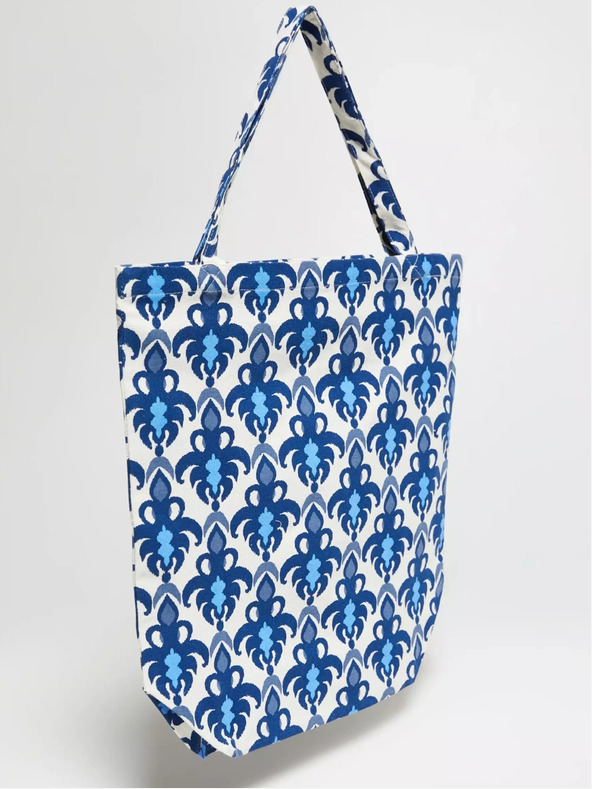 Moodo Borsa in cotone blu Moodo