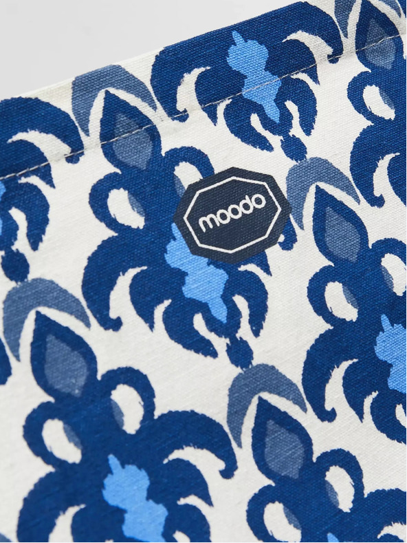 Moodo Borsa in cotone blu Moodo