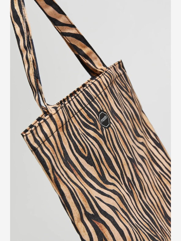 Moodo Borsa da donna Moodo bianca e marrone a fantasia