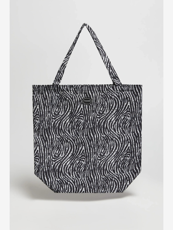 Moodo Borsa a fantasia Moodo bianca e nera da donna