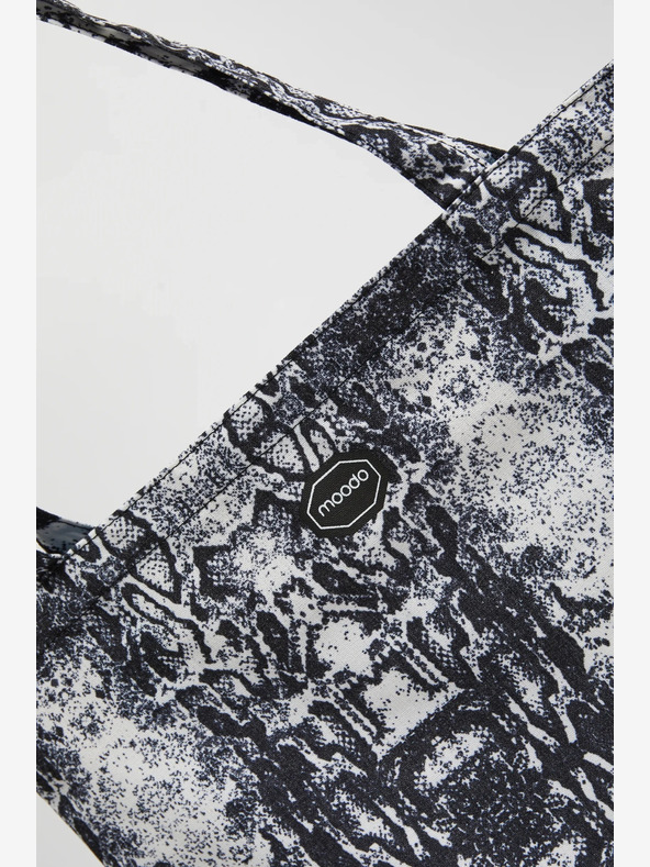 Moodo Borsa a fantasia Moodo bianca e nera da donna