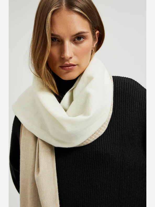 Moodo Sciarpa da donna beige e marrone Moodo