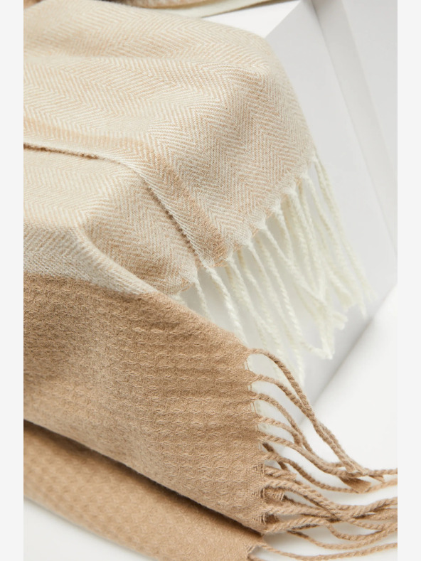 Moodo Sciarpa da donna beige e marrone Moodo