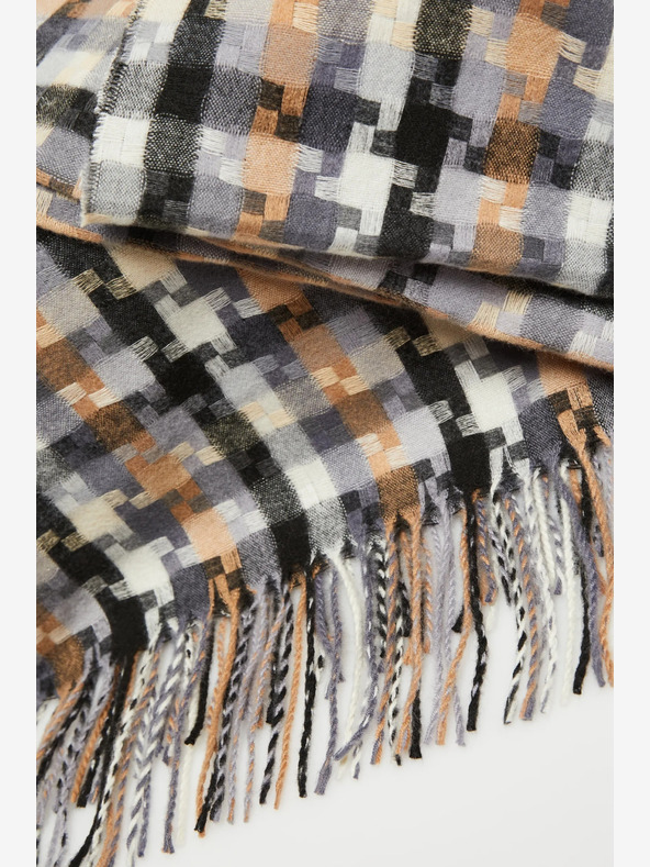 Moodo Sciarpa a quadri da donna marrone-grigio Moodo
